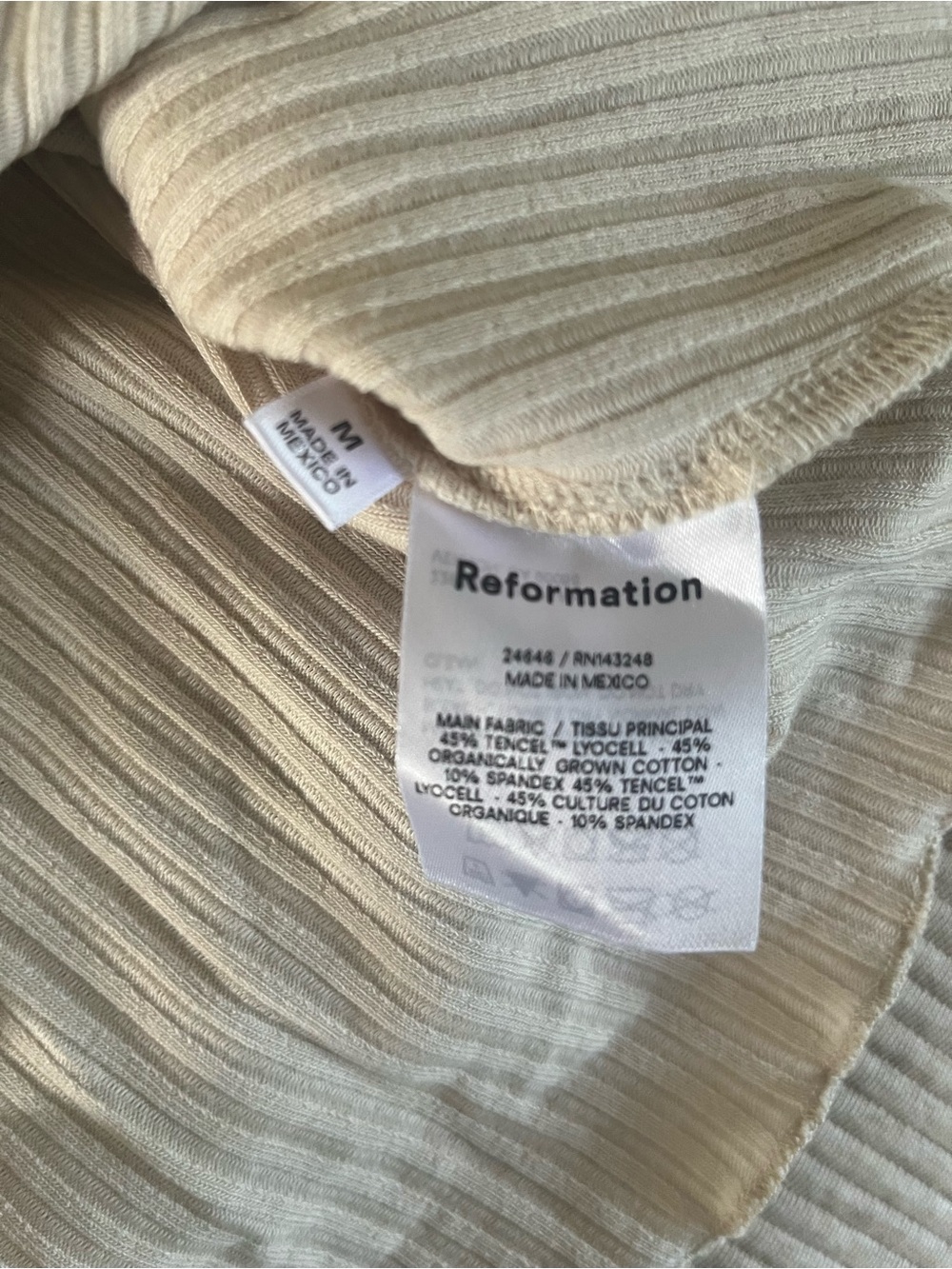 Reformation Brandy Top Bone - Size M - Picture 5 of 5